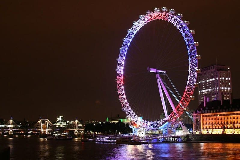 London at night