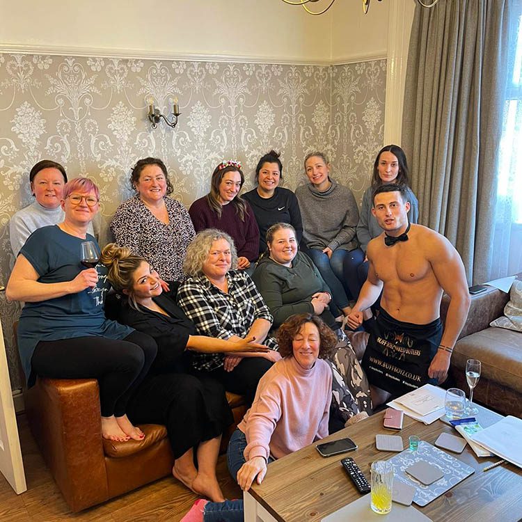 naked butlers in Dorking organising party games