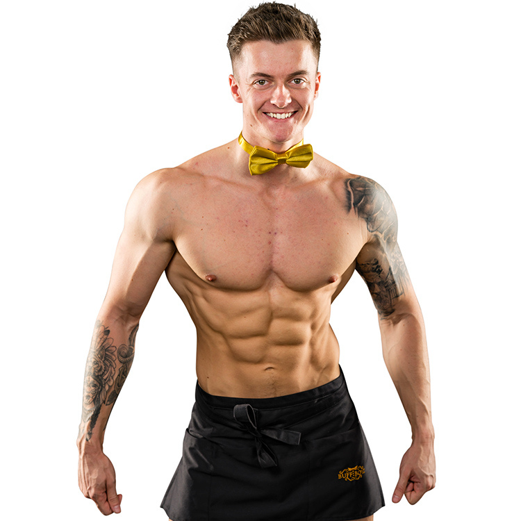 A buff butler in Witham cheerfully posing at an event