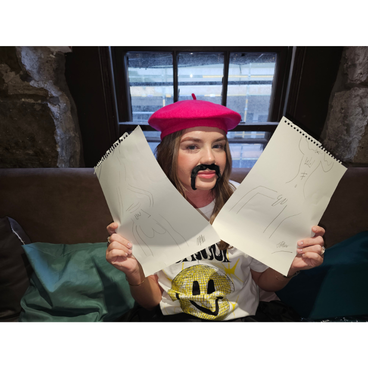 Creative hen do in Stockport featuring life drawing, cocktails, and buff butler hosting
