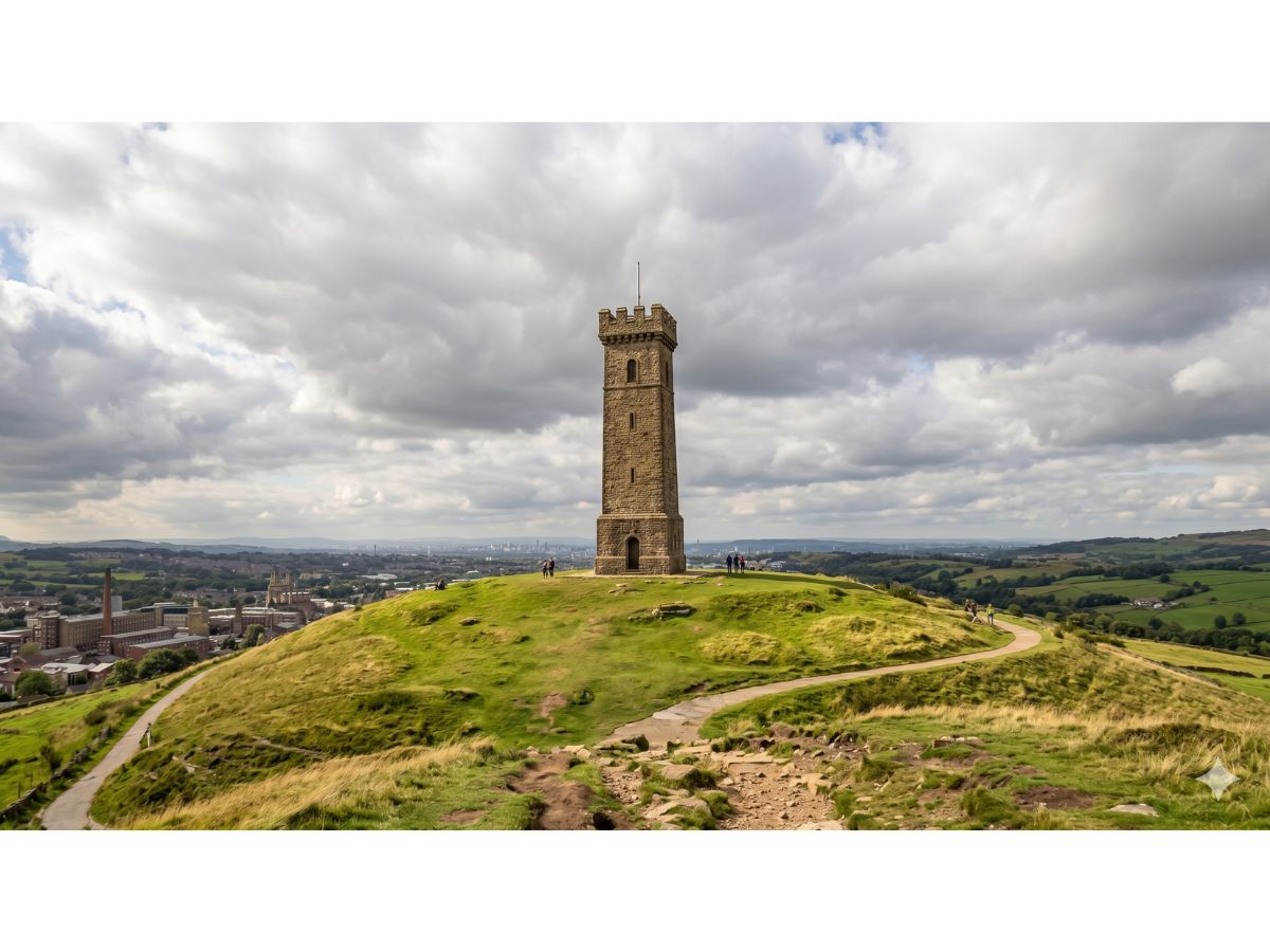 Peel Tower on Holcombe Hill above Ramsbottom, a landmark near Bury in Greater Manchester