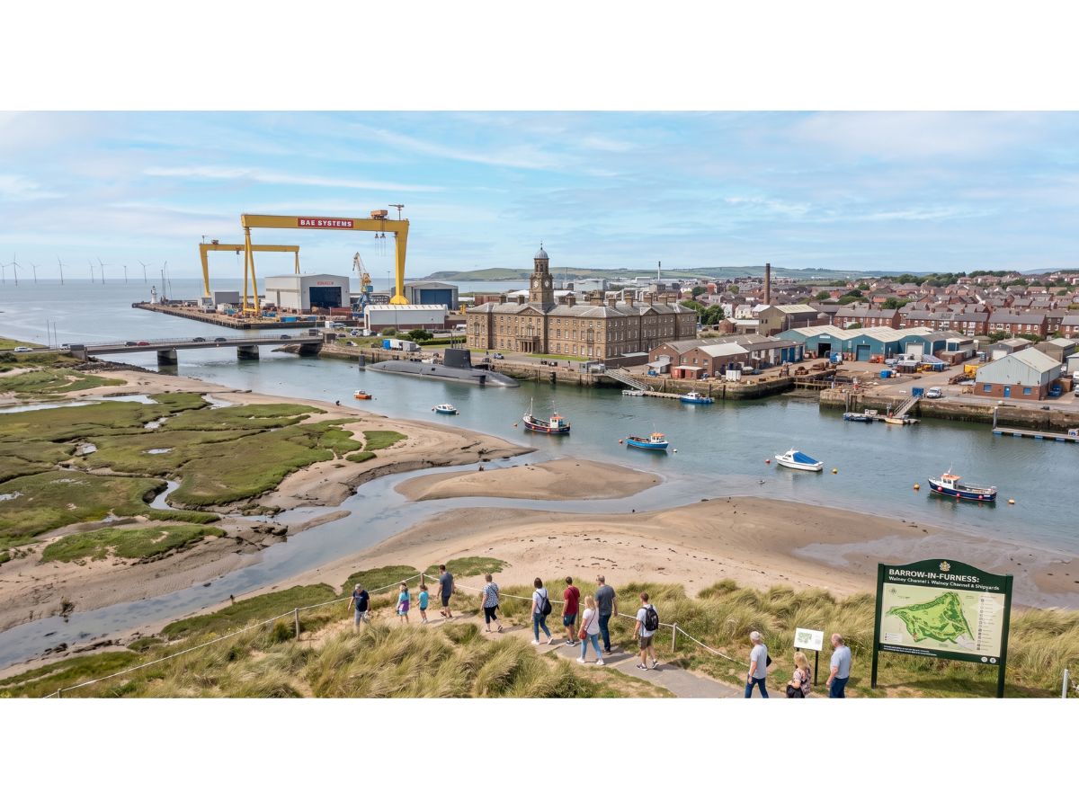 Coastal scenery in Barrow-in-Furness, South Cumbria